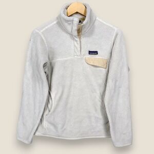 Patagonia Womens Snap T Fleece Pullover Jacket Women Medium Beige Outdoor Pile